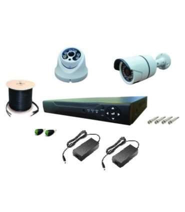 پک دوربین مداربسته 4 کانال با 2 دوربین