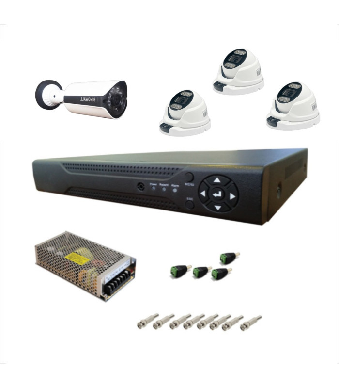 پک دوربین مداربسته 4 کانال فول HD چیرکار,کد CH-118